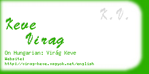 keve virag business card